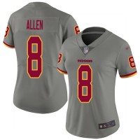 Nike Washington Commanders #8 Kyle Allen Gray Women's Stitched NFL Limited Inverted Legend Jersey