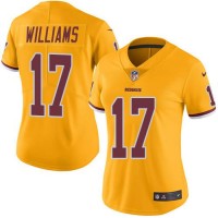 Nike Washington Commanders #17 Doug Williams Gold Women's Stitched NFL Limited Rush Jersey