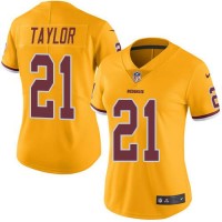 Nike Washington Commanders #21 Sean Taylor Gold Women's Stitched NFL Limited Rush Jersey