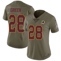Nike Washington Commanders #28 Darrell Green Olive Women's Stitched NFL Limited 2017 Salute to Service Jersey