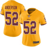 Nike Washington Commanders #52 Ryan Anderson Gold Women's Stitched NFL Limited Rush Jersey