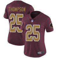 Nike Washington Commanders #25 Chris Thompson Burgundy Red Alternate Women's Stitched NFL Vapor Untouchable Limited Jersey