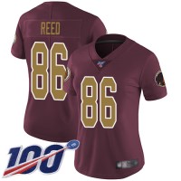 Nike Washington Commanders #86 Jordan Reed Burgundy Red Alternate Women's Stitched NFL 100th Season Vapor Limited Jersey