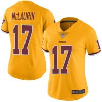 Nike Washington Commanders #17 Terry McLaurin Gold Women's Stitched NFL Limited Rush Jersey