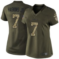 Nike Washington Commanders #7 Dwayne Haskins Jr Green Women's Stitched NFL Limited 2015 Salute to Service Jersey