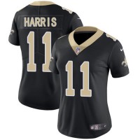 Nike New Orleans Saints #11 Deonte Harris Black Team Color Women's Stitched NFL Vapor Untouchable Limited Jersey