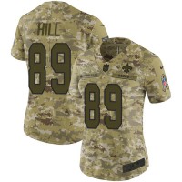 Nike New Orleans Saints #89 Josh Hill Camo Women's Stitched NFL Limited 2018 Salute to Service Jersey
