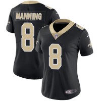 Nike New Orleans Saints #8 Archie Manning Black Team Color Women's Stitched NFL Vapor Untouchable Limited Jersey