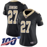 Nike New Orleans Saints #27 Malcolm Jenkins Black Team Color Women's Stitched NFL 100th Season Vapor Untouchable Limited Jersey