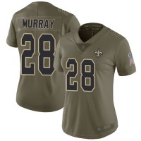 Nike New Orleans Saints #28 Latavius Murray Olive Women's Stitched NFL Limited 2017 Salute to Service Jersey