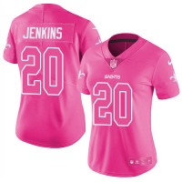 Nike New Orleans Saints #20 Janoris Jenkins Pink Women's Stitched NFL Limited Rush Fashion Jersey