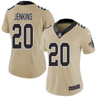 Nike New Orleans Saints #20 Janoris Jenkins Gold Women's Stitched NFL Limited Inverted Legend Jersey