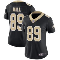 Nike New Orleans Saints #89 Josh Hill Black Team Color Women's Stitched NFL Vapor Untouchable Limited Jersey