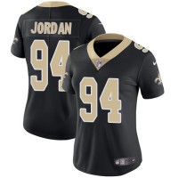 Nike New Orleans Saints #94 Cameron Jordan Black Team Color Women's Stitched NFL Vapor Untouchable Limited Jersey