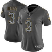 Nike New Orleans Saints #3 Bobby Hebert Gray Static Women's Stitched NFL Vapor Untouchable Limited Jersey