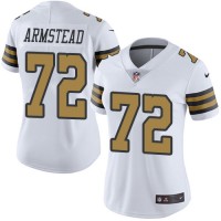 Nike New Orleans Saints #72 Terron Armstead White Women's Stitched NFL Limited Rush Jersey