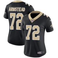 Nike New Orleans Saints #72 Terron Armstead Black Team Color Women's Stitched NFL Vapor Untouchable Limited Jersey