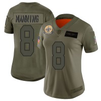 Nike New Orleans Saints #8 Archie Manning Camo Women's Stitched NFL Limited 2019 Salute to Service Jersey