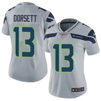 Nike Seattle Seahawks #13 Phillip Dorsett Grey Alternate Women's Stitched NFL Vapor Untouchable Limited Jersey