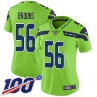 Nike Seattle Seahawks #56 Jordyn Brooks Green Women's Stitched NFL Limited Rush 100th Season Jersey