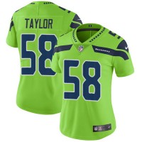 Nike Seattle Seahawks #58 Darrell Taylor Green Women's Stitched NFL Limited Rush Jersey