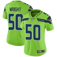 Nike Seattle Seahawks #50 K.J. Wright Green Women's Stitched NFL Limited Rush Jersey