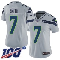 Nike Seattle Seahawks #7 Geno Smith Grey Alternate Women's Stitched NFL 100th Season Vapor Untouchable Limited Jersey