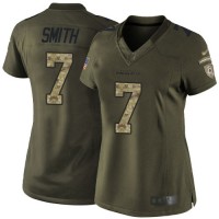 Nike Seattle Seahawks #7 Geno Smith Green Women's Stitched NFL Limited 2015 Salute to Service Jersey