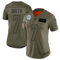 Nike Seattle Seahawks #7 Geno Smith Camo Women's Stitched NFL Limited 2019 Salute to Service Jersey