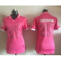 Nike Seattle Seahawks #25 Richard Sherman Pink Women's Stitched NFL Elite Bubble Gum Jersey
