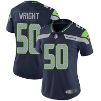 Nike Seattle Seahawks #50 K.J. Wright Steel Blue Team Color Women's Stitched NFL Vapor Untouchable Limited Jersey