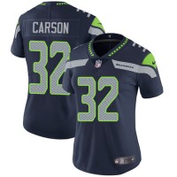 Nike Seattle Seahawks #32 Chris Carson Steel Blue Team Color Women's Stitched NFL Vapor Untouchable Limited Jersey