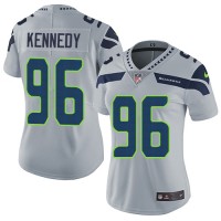 Nike Seattle Seahawks #96 Cortez Kennedy Grey Alternate Women's Stitched NFL Vapor Untouchable Limited Jersey