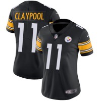 Nike Pittsburgh Steelers #11 Chase Claypool Black Team Color Women's Stitched NFL Vapor Untouchable Limited Jersey