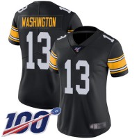 Nike Pittsburgh Steelers #13 James Washington Black Alternate Women's Stitched NFL 100th Season Vapor Limited Jersey