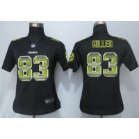 Nike Pittsburgh Steelers #83 Heath Miller Black Team Color Women's Stitched NFL Elite Strobe Jersey