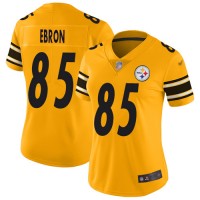 Nike Pittsburgh Steelers #85 Eric Ebron Gold Women's Stitched NFL Limited Inverted Legend Jersey