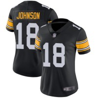 Nike Pittsburgh Steelers #18 Diontae Johnson Black Alternate Women's Stitched NFL Vapor Untouchable Limited Jersey