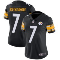 Nike Pittsburgh Steelers #7 Ben Roethlisberger Black Team Color Women's Stitched NFL Vapor Untouchable Limited Jersey
