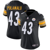 Nike Pittsburgh Steelers #43 Troy Polamalu Black Team Color Women's Stitched NFL Vapor Untouchable Limited Jersey