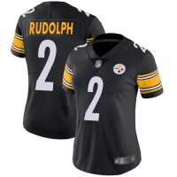 Nike Pittsburgh Steelers #2 Mason Rudolph Black Team Color Women's Stitched NFL Vapor Untouchable Limited Jersey