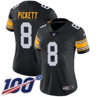 Nike Pittsburgh Steelers #8 Kenny Pickett Black Alternate Women's Stitched NFL 100th Season Vapor Limited Jersey
