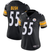 Nike Pittsburgh Steelers #55 Devin Bush Black Team Color Women's Stitched NFL Vapor Untouchable Limited Jersey