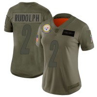 Nike Pittsburgh Steelers #2 Mason Rudolph Camo Women's Stitched NFL Limited 2019 Salute to Service Jersey