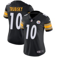 Nike Pittsburgh Steelers #10 Mitchell Trubisky Black Team Color Women's Stitched NFL Vapor Untouchable Limited Jersey