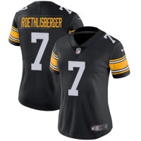 Nike Pittsburgh Steelers #7 Ben Roethlisberger Black Alternate Women's Stitched NFL Vapor Untouchable Limited Jersey