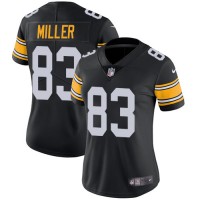 Nike Pittsburgh Steelers #83 Heath Miller Black Alternate Women's Stitched NFL Vapor Untouchable Limited Jersey