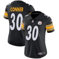 Nike Pittsburgh Steelers #30 James Conner Black Team Color Women's Stitched NFL Vapor Untouchable Limited Jersey