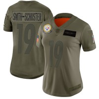 Nike Pittsburgh Steelers #19 JuJu Smith-Schuster Camo Women's Stitched NFL Limited 2019 Salute to Service Jersey