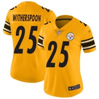 Nike Pittsburgh Steelers #25 Ahkello Witherspoon Gold Women's Stitched NFL Limited Inverted Legend Jersey